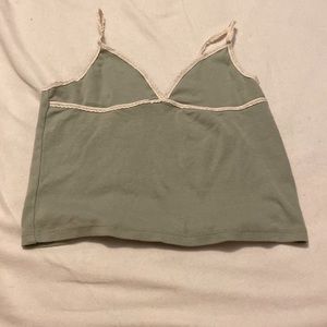 Green crop top